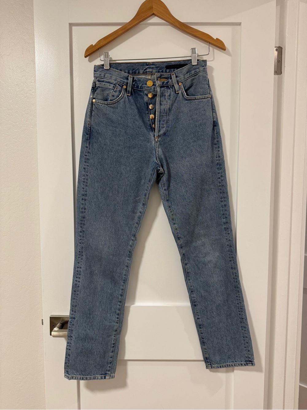 Goldsign Classic High-Rise Women's Jeans in Light Blue